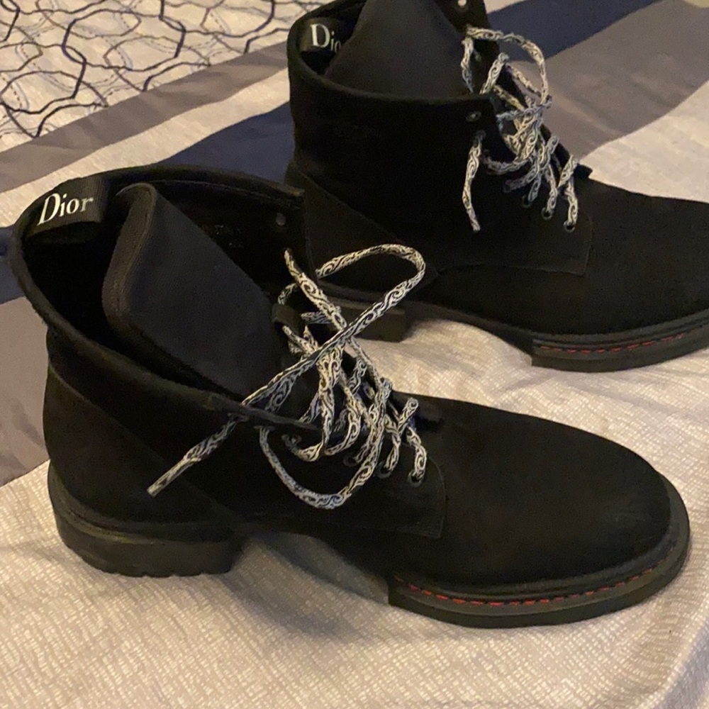 Christian Dior men’s Black suede Boots size 10